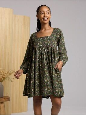 KNOWN SUPPLY ambrose dress forest bloom cottagecore garden organic cotton size M